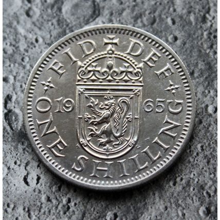 1965 Queen Elizabeth II Cupro-Nickel Shilling 1/- British Scottish