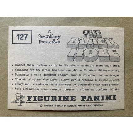 The Black Hole Sticker # 127 (A) unused 1980 Panini Disney Sci-fi