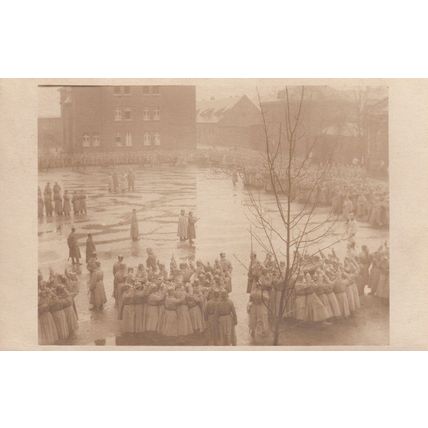 German Soldiers Taking Oath War Recruitment Antique Military Postcard
