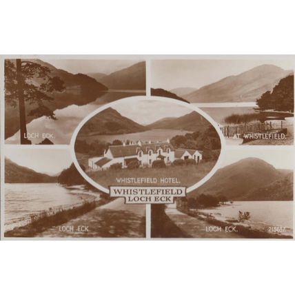 Loch Eck Argyll Hotel Whistlefield Real Photo MINT Vintage Scottish Postcard