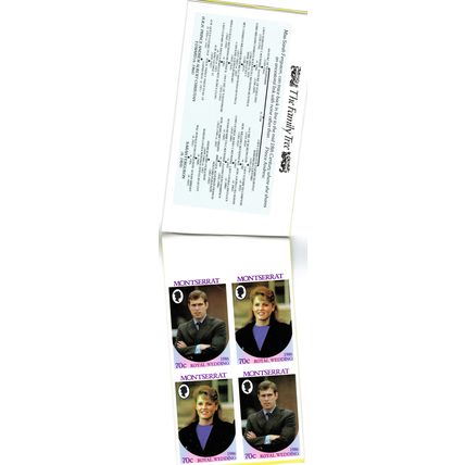 Montserrat 1986 Royal Wedding Booklet Imperf SG691-694 UM