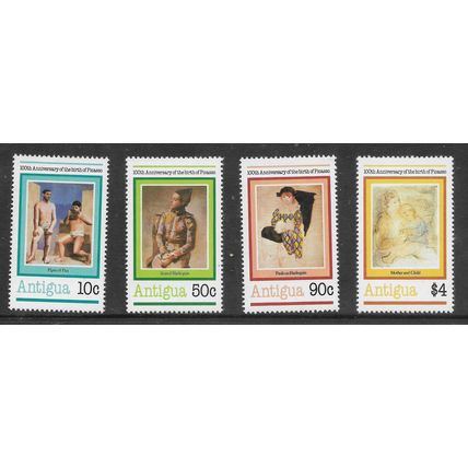ANTIGUA 1981 PICASSO CENT SG 697 / 700 SET 4 VALS U/M MINT #3