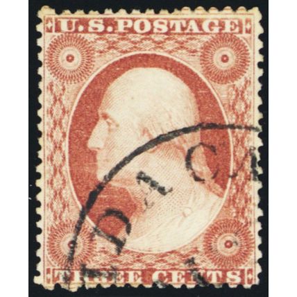 25, Used 3¢ XF Very RARE Centered So Nice! - Stuart Katz