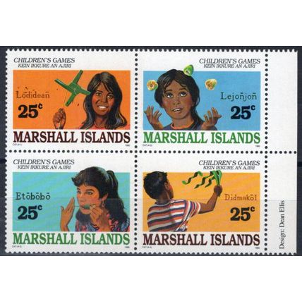 Marshall Islands 369a MNH Children's Games Zayix Stamps 092023S76M