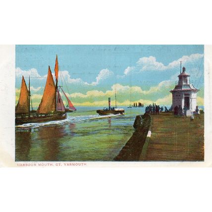 GREAT YARMOUTH - Harbour Mouth - Norfolk Original Unused Postcard (1.96)