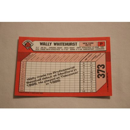 Wally Whitehurst 1989 Bowman TIFFANY NO. 373