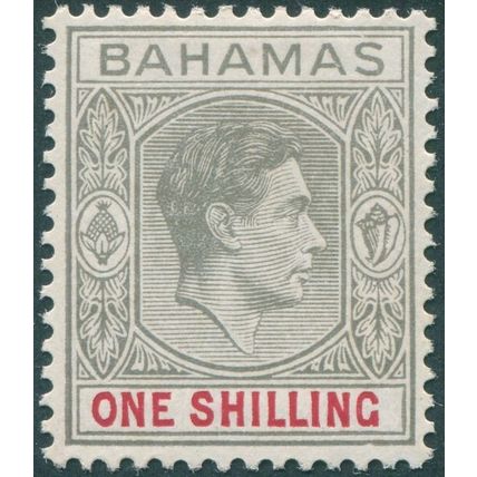Bahamas 1938 1s grey-black & carmine (thick paper) SG155 unused