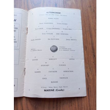 1961/62 FA Cup 1st Qualifying Round - Altrincham vs Marine (Crosby)