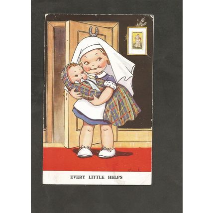 Comedy Postcard Raphael Tuck #54 Every Little Helps