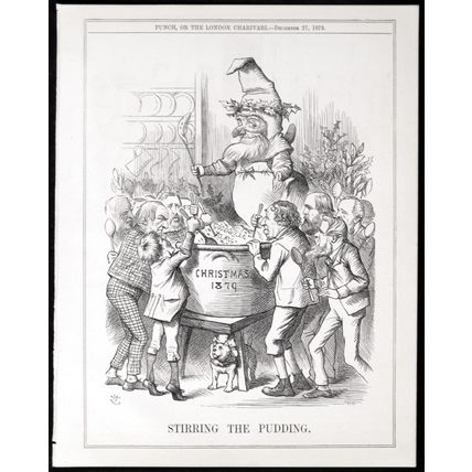 STIRRING THE PUDDING 1879 Sir John Tenniel - Joseph Swain PUNCH CARTOON PAGE