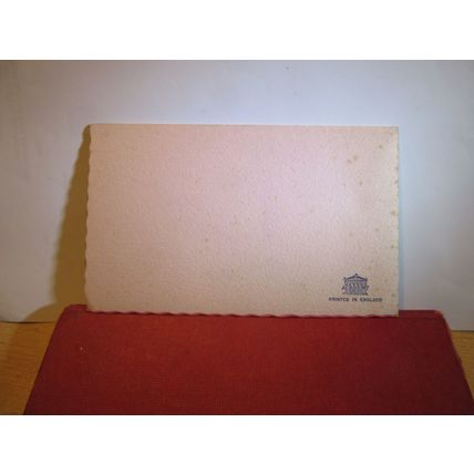 BIRTHDAY GREETINGS CARD used antique/vintage folded card Off to sea.. =
