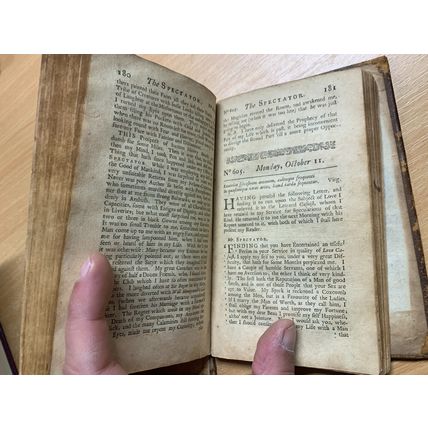 RARE* 1717 "THE SPECTATOR" VOL 8 #556-635 ADDISON STEELE ANTIQUE BOOK (P3)