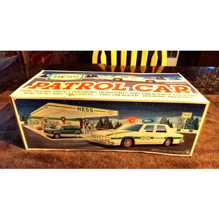 Hess Patrol Car 1993 Flashing Lights Dual Sound Siren W/Box 10 1/2" Long Working