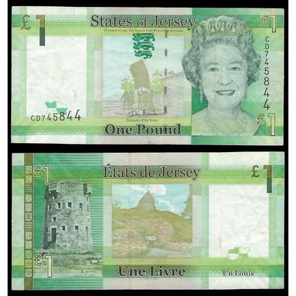 Jersey 2010-2018 signature: Ian Black 1 Pound banknote P-32a De la Rue, London F