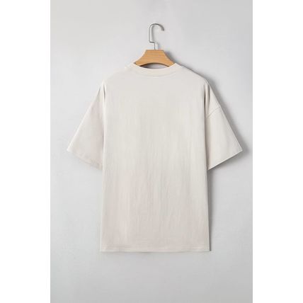 Casual Oversize Big Bow Printed Drop Shoulder Tunic Casual Tee