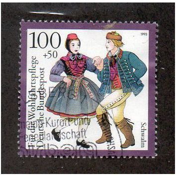 GER 1993 100pf+ 50 'NATIONAL COSTUMES SCHWALM' FINE USED (EBID54-549)