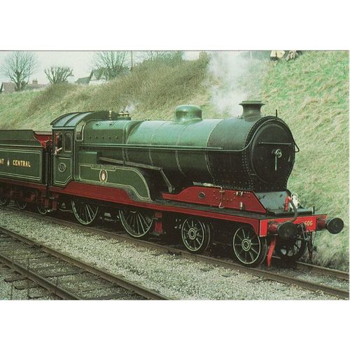 Railway Postcard LNER Director 506 Butler Henderson Rothley 1980 GCR 4-4-0 Loco