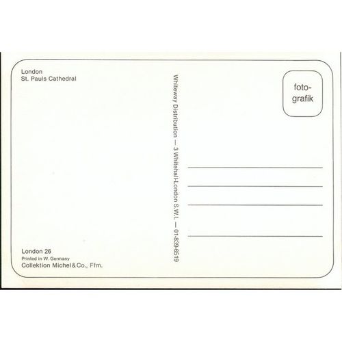London - St. Pauls Cathedral - Michel & Co. London card 26