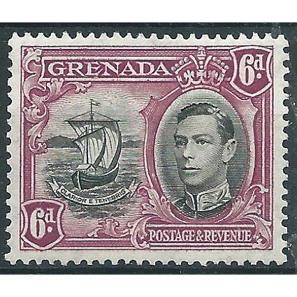 Grenada 1938 SG159 6d Black & Purple Mounted Mint ....