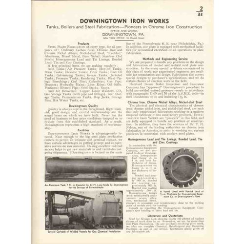 downingtown iron works 1936 steel plate fabrication vintage catalog