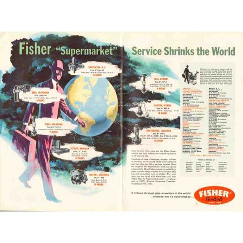 fisher governor company 1962 supermarket service equipment vintage ad