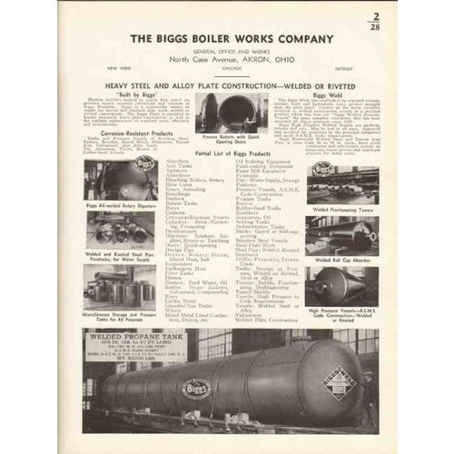 biggs boiler works company 1936 heavy steel plate vintage catalog