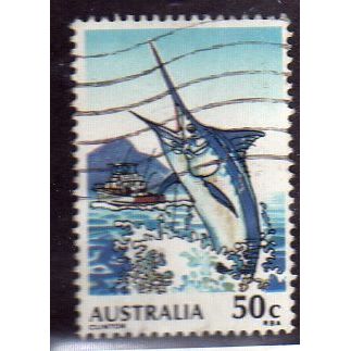 AUS 1979 50c 'FISHING' FINE USED (EBID43-906)