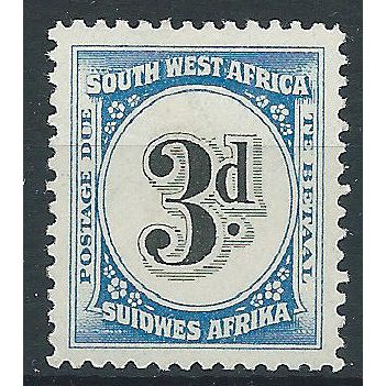 South West Africa 1931 D50 3d Black & Blue Postage Due Mounted Mint . ..