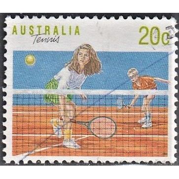 AUSTRALIA, 1990 20c Sports - Tennis p13.5, SG 1176 (Scott #1116a), used