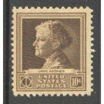 878 10c Jane Addams Fine MNH GA0381