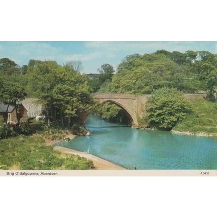 Brig O Balgownie Aberdeen Scottish 1970s Postcard