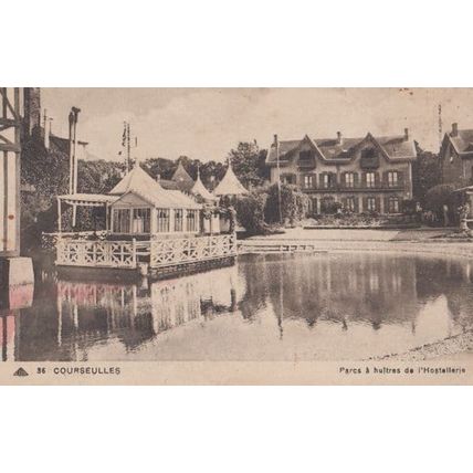 Parcs A Hautres Hostellerie Hotel Courseulles Normandy Antique French Postcard
