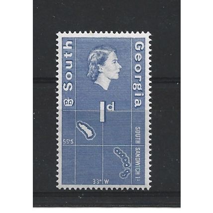 SouthGeorgia.SG2 1d South Sandwich Islands.Mounted Mint.Mar24