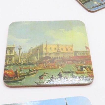 Canaletto Coasters Cork Laminated 10.5 CM Gift Artist Home Decor Kitchen