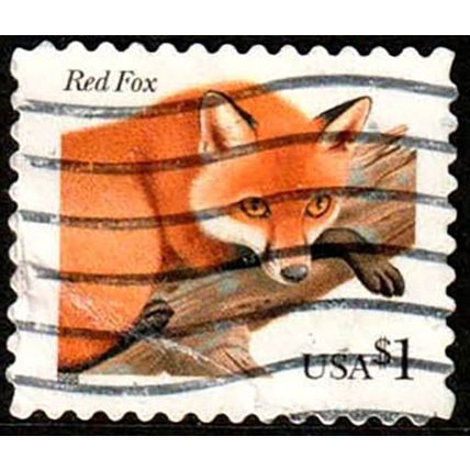 USA 1998 Red Fox $1 Used Stamp