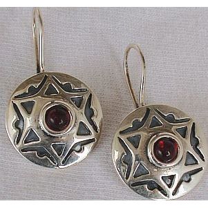David Star red earrings