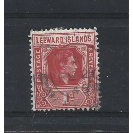 LeewardIslands.SG99 1d Scarlet.Variety Unchecked.Fine Used.Nov24
