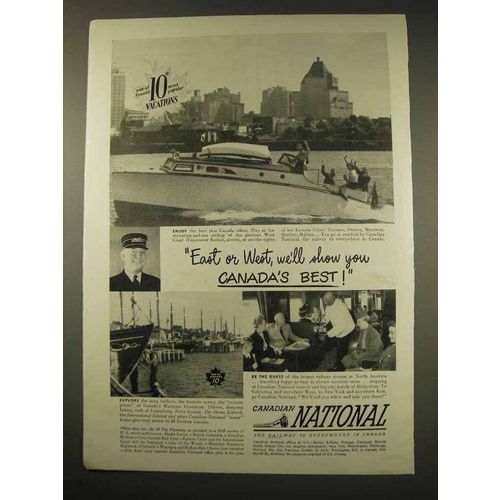 1949 Canadian National Railway Ad - East or West