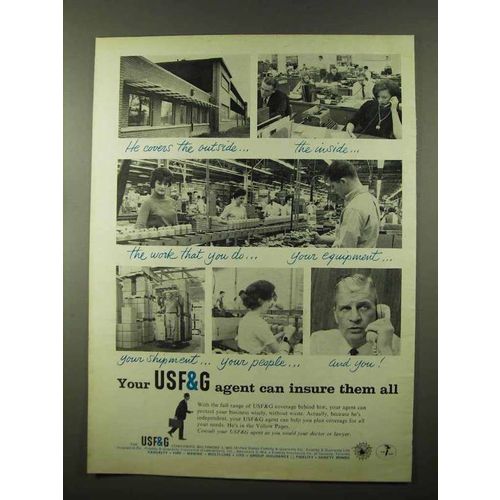 1966 USF&G Insurance Ad - He Covers The Outside