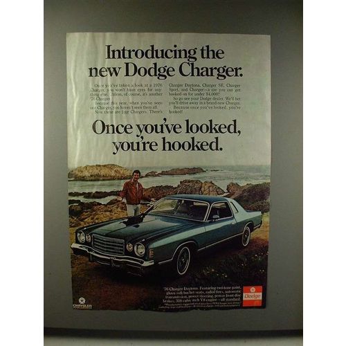 1976 Dodge Charger Daytona Car Ad - You're Hooked