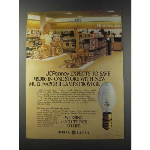 1981 General Electric Multi-Vapor II Lamps Ad, JCPenney