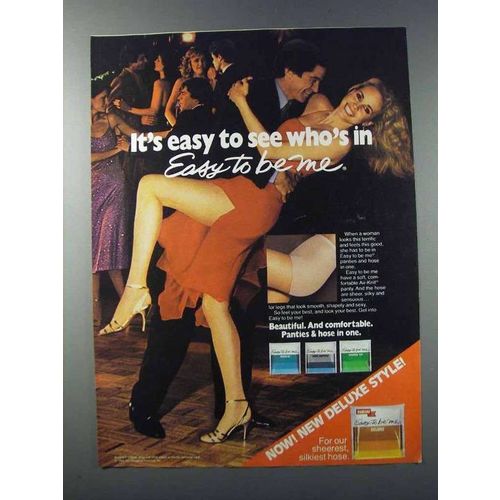 1981 Easy to Be Me Pantyhose Ad - It's Easy to See