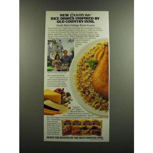 1986 Uncle Ben's Country Inn Rice Ad - Inspired by Old Inns