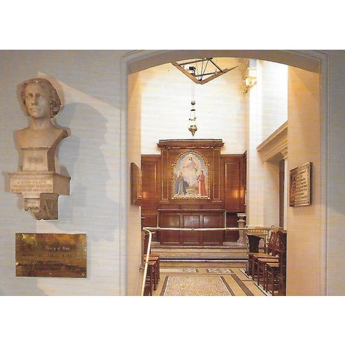 The bust of John Keats, Hampstead Parish Church.