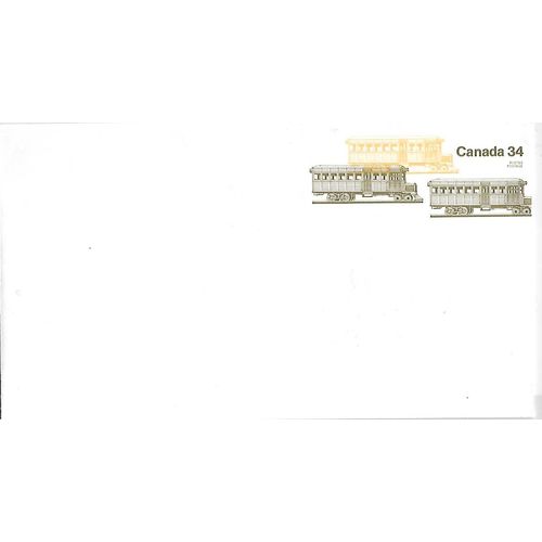 Canada. #EN112 Elizabeth II Transportation Postal Envelope MINT Train