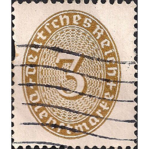 GERMANY, EMPIRE, Dienstmarke Oval, brown 1927, 3 Mark, #2