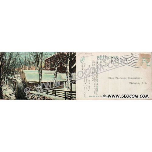 CT New London Postcard Old Town Mill Built 1650 ct_box4~1944