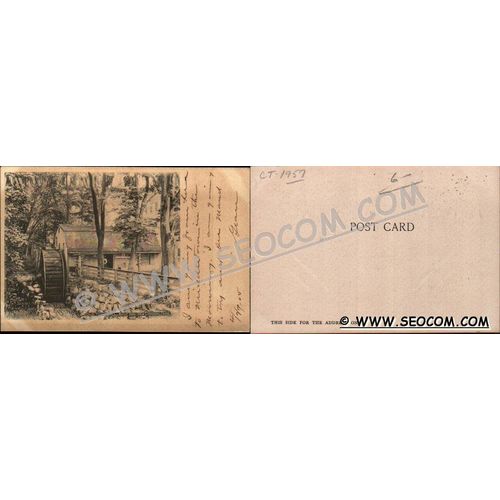 CT New London Postcard Old Town Mill Built 1650 ct_box4~1957