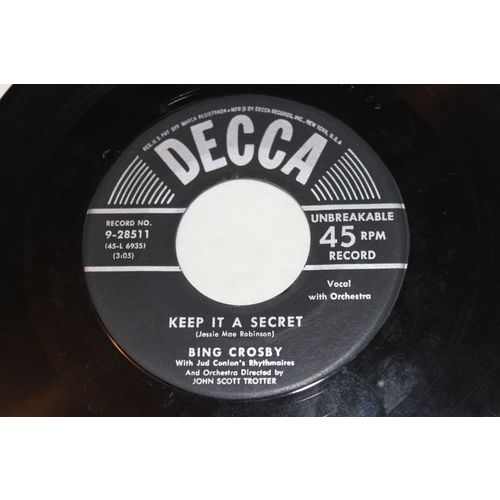 Bing Crosby 45-SLEIGH BELL SERENADE/KEEP IT A SECRET