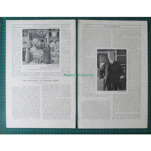 X1201) George Bernard Shaw - 1930 Article